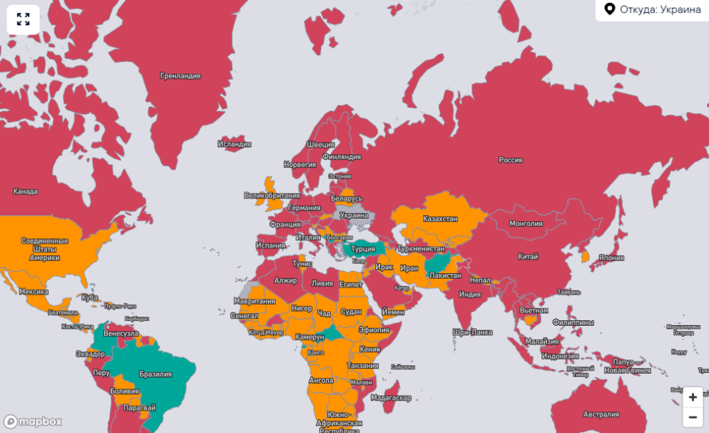 Skyscanner создал интерактивную карту открытых стран
