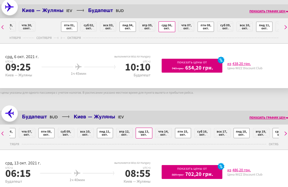 Wizz Air: скидка 20% на все рейсы!