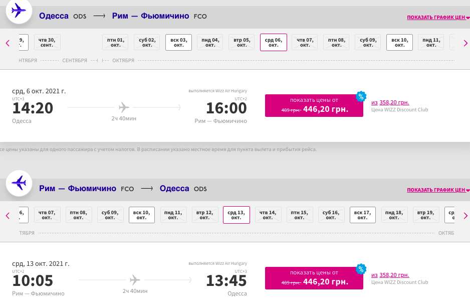 Wizz Air: скидка 20% на все рейсы!