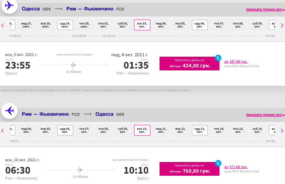 Wizz Air: скидка 30% на некоторые рейсы!