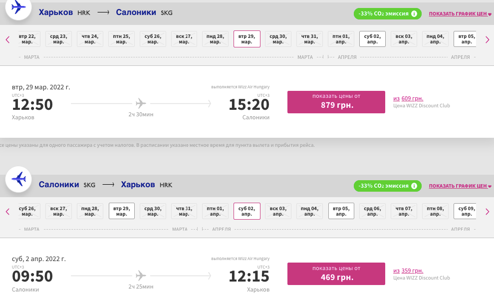 Wizz Air: из Харькова в Салоники всего от 42€ туда-обратно!