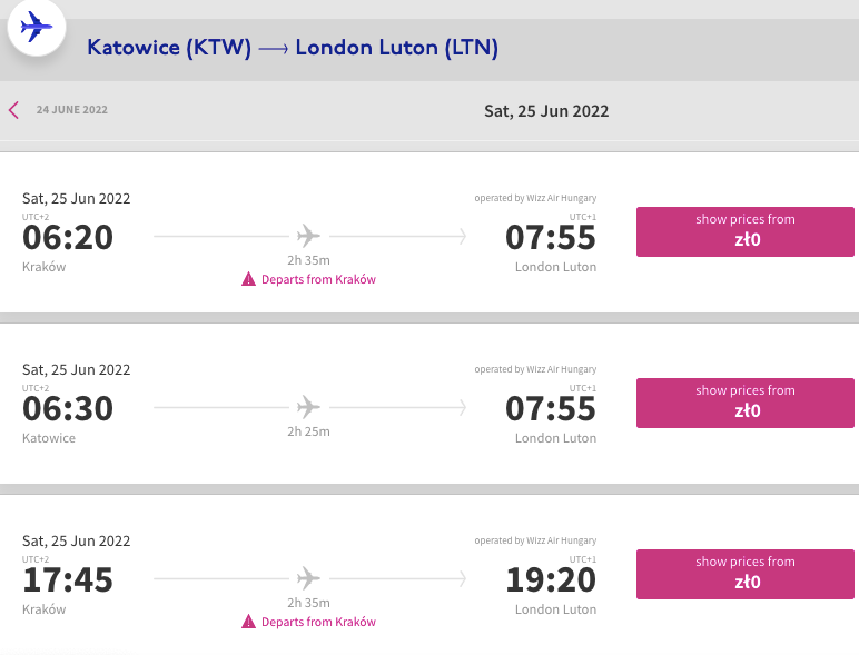 Wizz Air: Безкоштовні авіаквитки до Великобританії