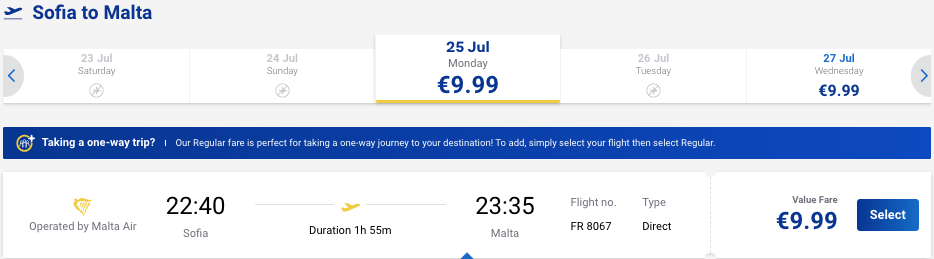 Ryanair: розпродаж квитків по Європі від €10