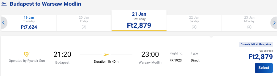 Ryanair: розпродаж квитків по Європі від €5