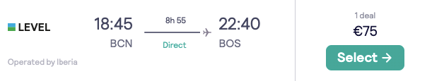 Авіаквитки з Барселони в Бостон на прямі рейси від €75!