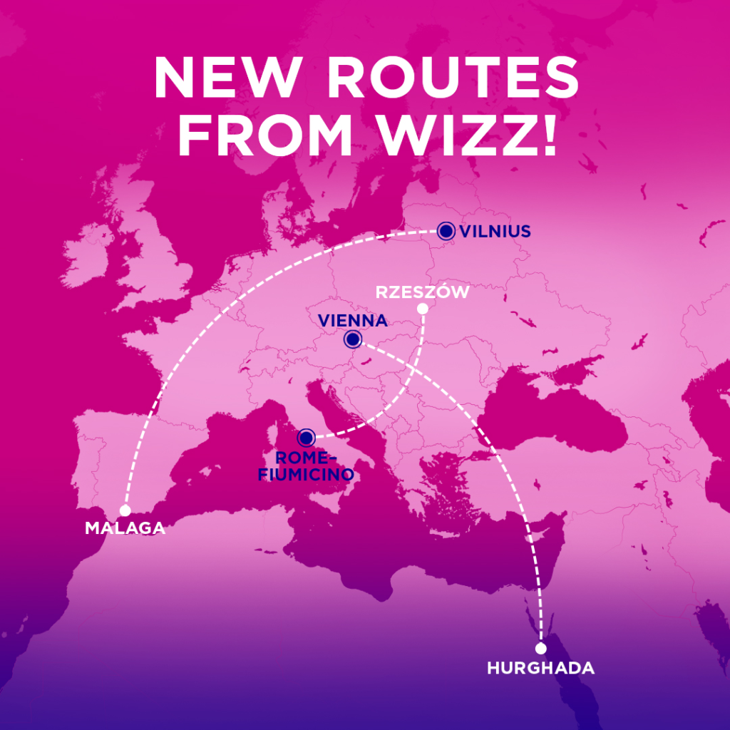 Wizz Air запускає три нові маршрути
