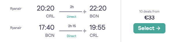Авіаквитки в Барселону з Брюсселю всього за €33!