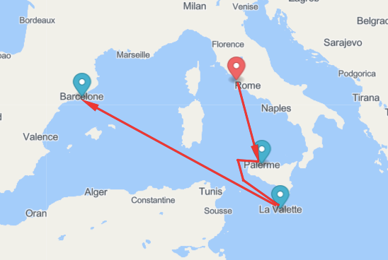 5-денний круїз Італія/Мальта/Іспанія лише за €159!