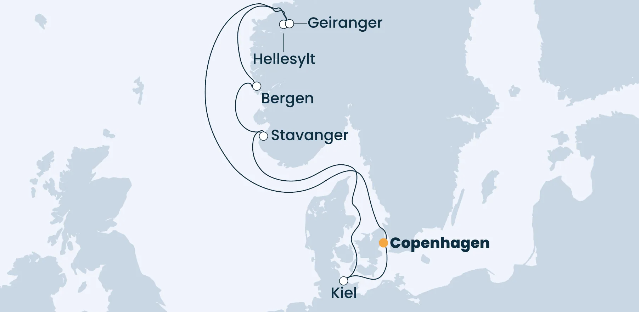8-денний круїз по Норвегії з Данії лише за €169!