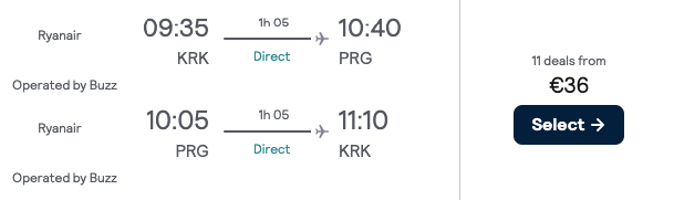 Авиабилеты Краков — Прага всего от €31 (лето)