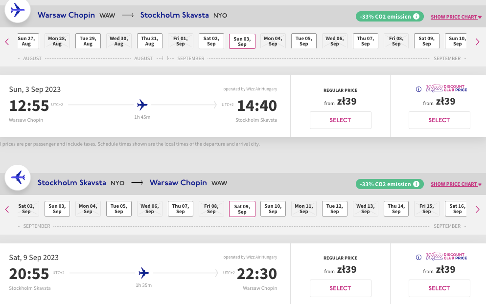 Авіа з Варшави в Стокгольм всього за €16 в обидва боки!