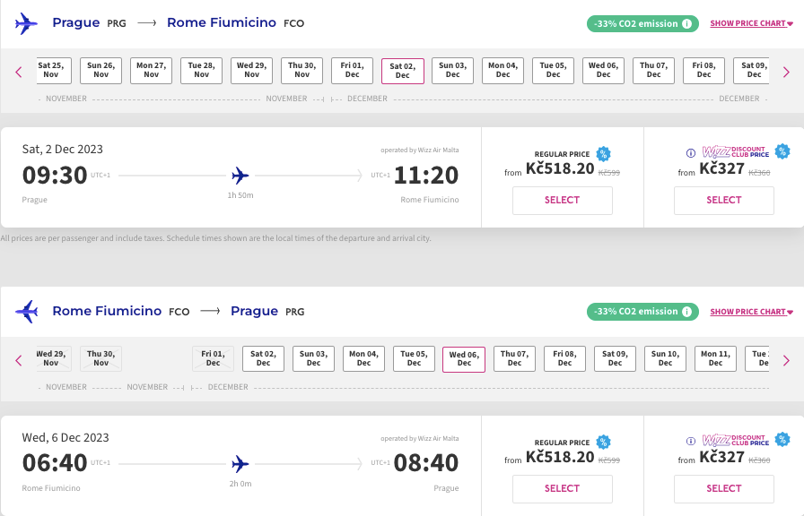 Авиа Прага — Рим всего от €43 туда и обратно!