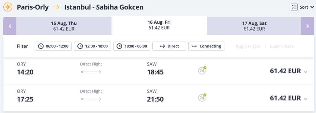 Pegasus: швидкий розпродаж квитків до Туреччини від €9 + збори!