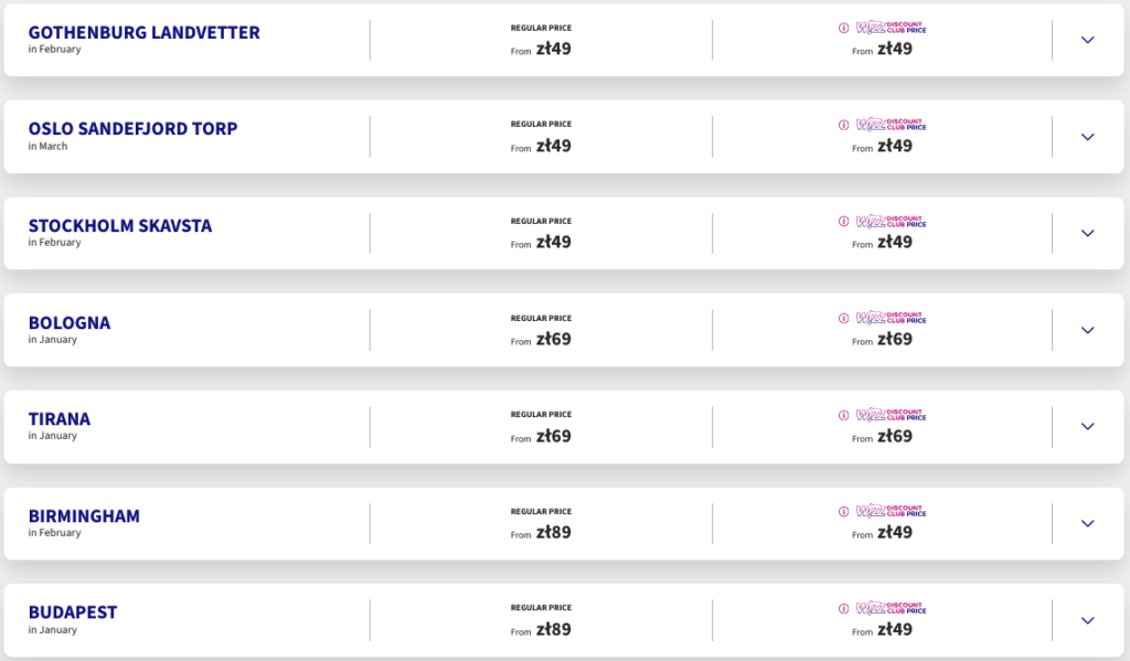 Wizz Air: розпродаж квитків з по Європі від €15!