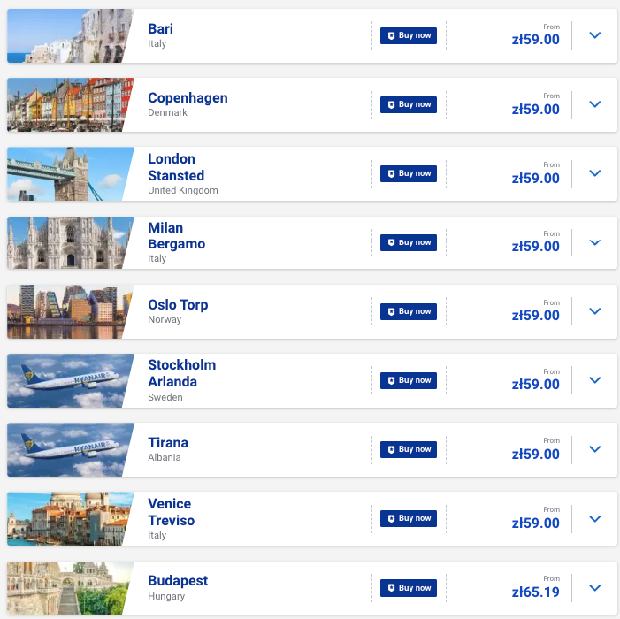 Ryanair: розпродаж квитків по Європі від €13