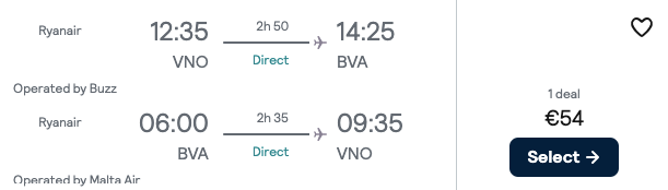 Авіаквитки до Парижу з Вільнюса від €52!