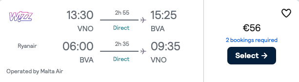 Авіаквитки до Парижу з Вільнюса від €52!