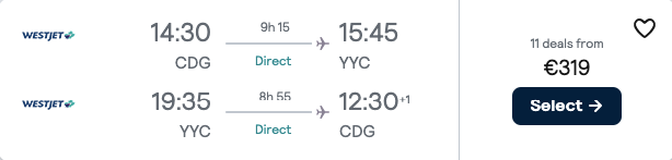 Авиабилеты из Парижа в Канаду за €318 в обе стороны!