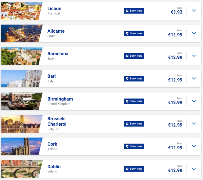 Ryanair: швидкий розпродаж квитків від €0.59