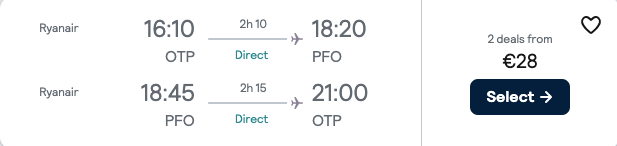 Авіа на Кіпр з Бухаресту всього за €28 туди-назад!
