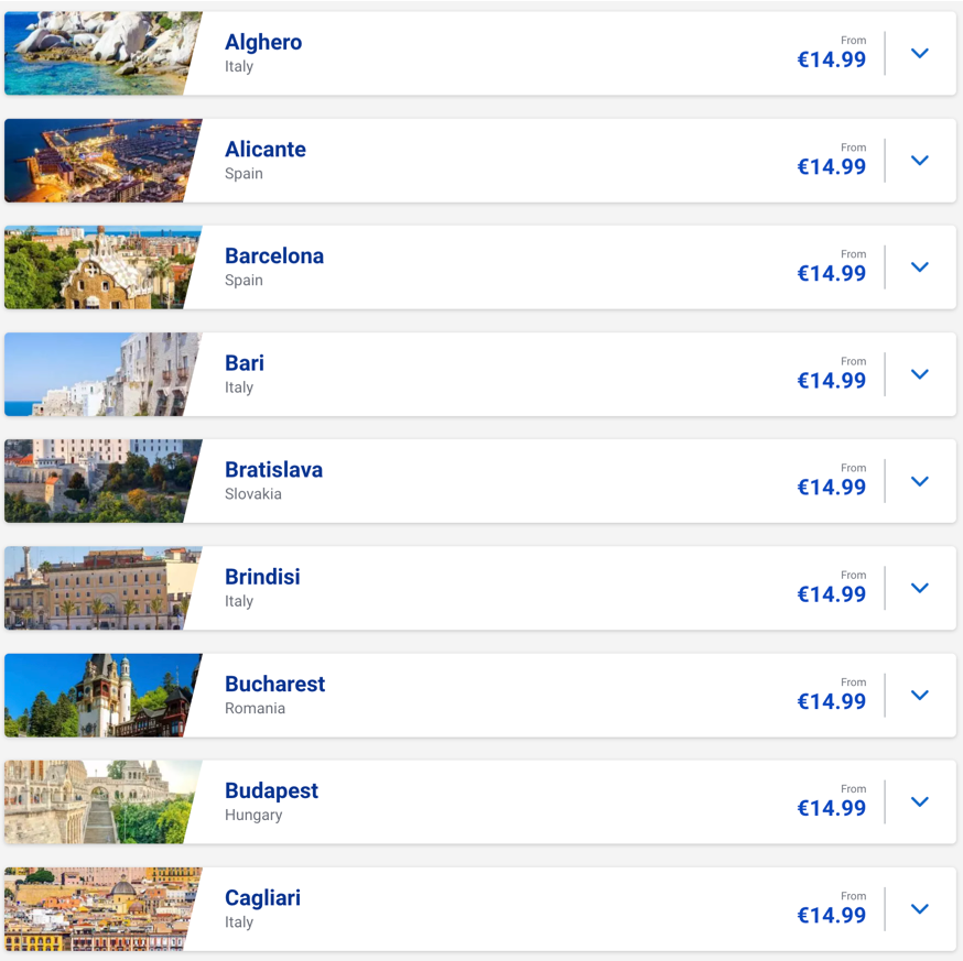 Ryanair: розпродаж квитків від €15