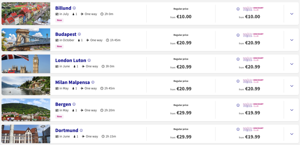 Wizz Air: розпродаж квитків 1 мільйона квитків від €21