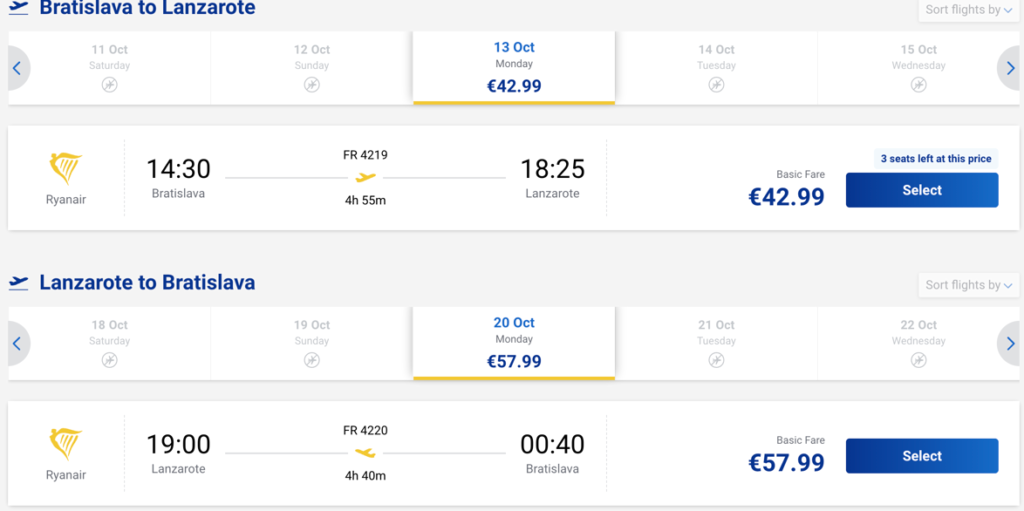 Дешеві квитки з Братислави на Канарські острови за €100!