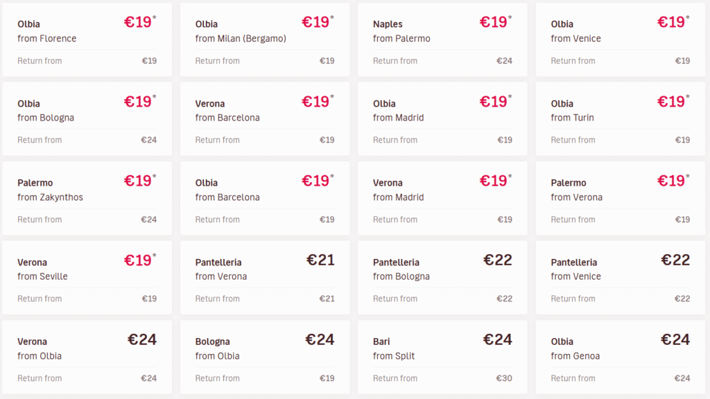 Volotea: розпродаж квитків по Європі за €19!