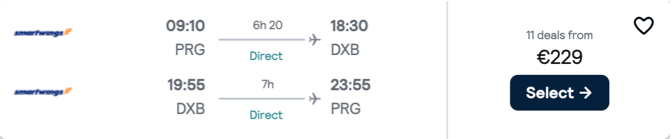 Дубай з Праги від €180 туди й назад!