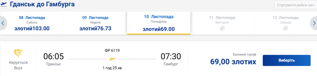Ryanair оголосив осінній розпродаж: квитки від €14