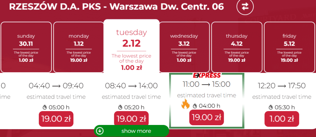 Neobus пропонує автобусні квитки по Польщі від 1 злотого — до 21 грудня!