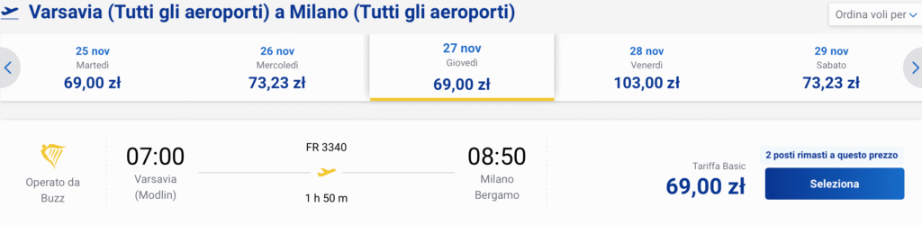 Ryanair: швидкий розпродаж квитків від €15