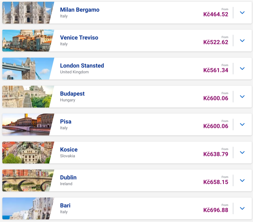 Ryanair: швидкий розпродаж квитків від €12