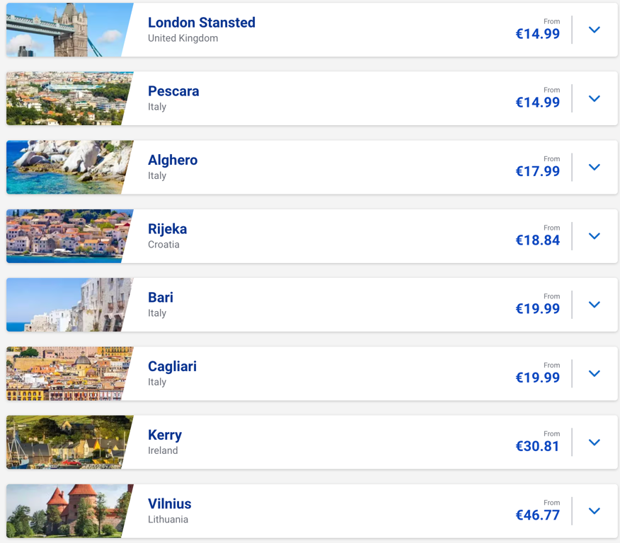 Ryanair: швидкий розпродаж квитків від €15 — рейси по Європі до кінця липня